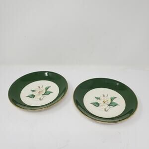 Homer Laughlin Lifetime China Co. Jaderose Saucers - Lot of 2 6" Across